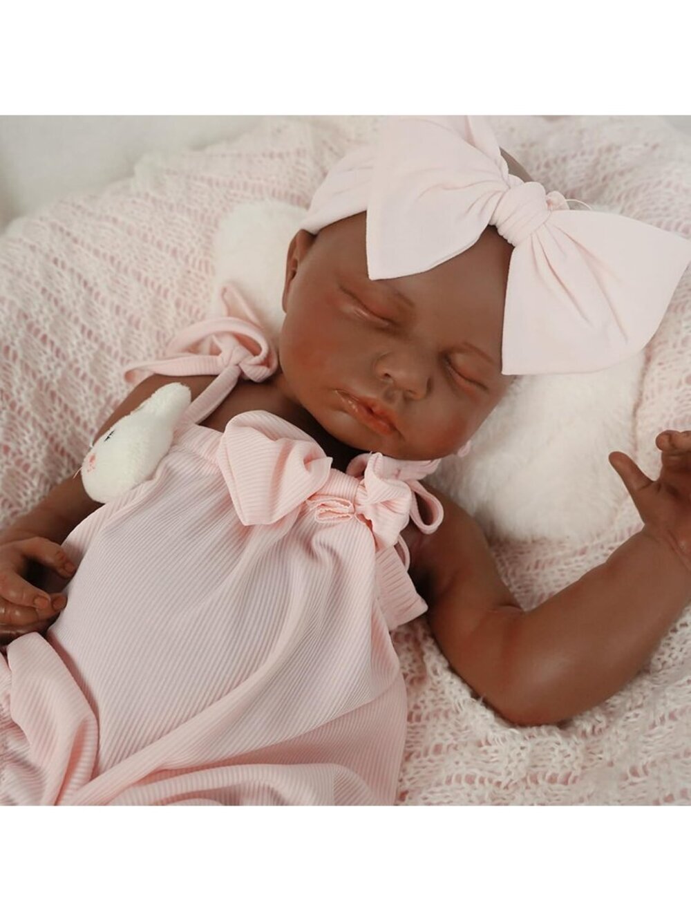 18.5 inch Girl Handmade Face Realistic Silicone Body Reborn Baby Doll For Kids - Picture 7 of 7